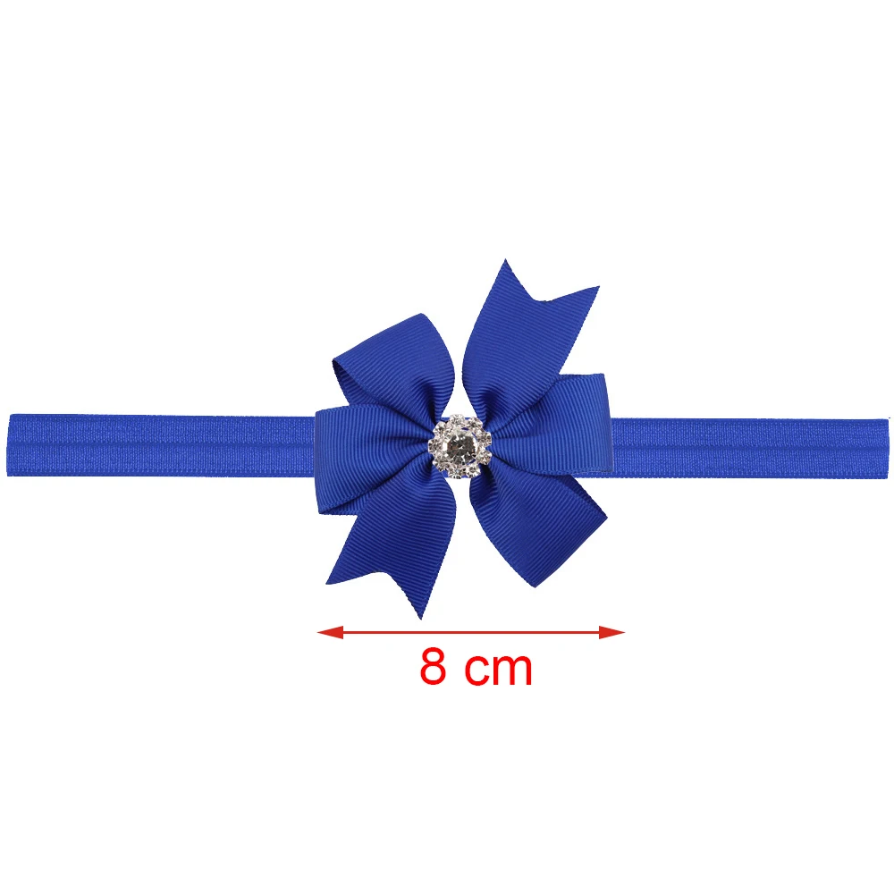 Повязка на голову с бантом для девочек тканевая тиара кристаллами аксессуары