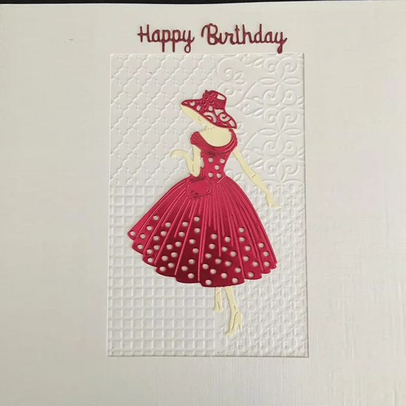 Платье из углеродистой стали режущие штампы трафарет ремесло для DIY скрапбукинга