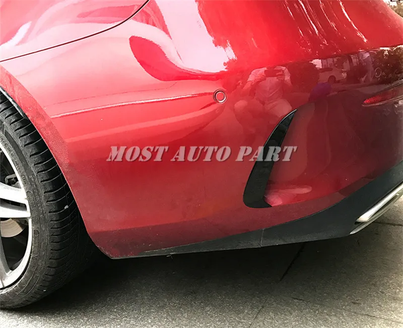 Черный Задний бампер спойлер вентиляционное отверстие накладка 2 шт для Benz E Class Coupe C238