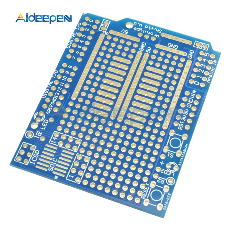 Прототип PCB Плата расширения хлеба макетная плата модуль для Arduino UNO R3 один Diy комплект 2,54 мм с контактами
