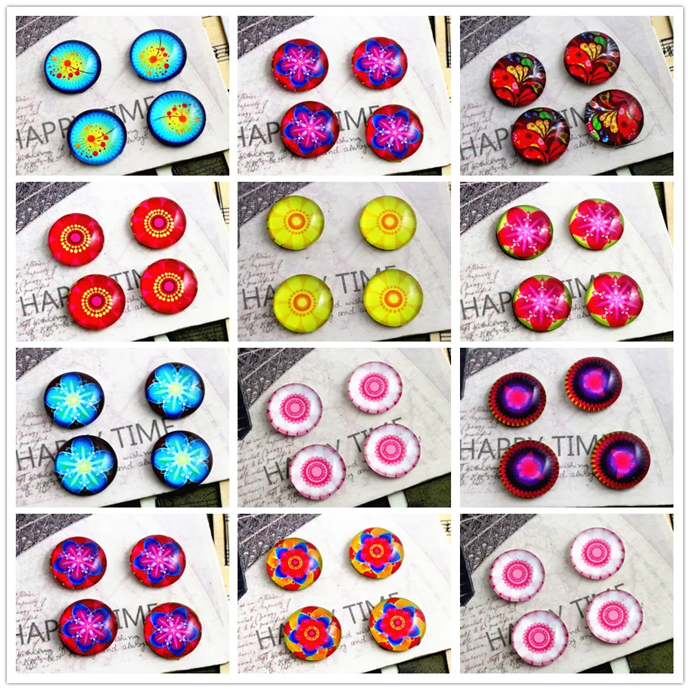 Новинка 20 шт. 12 мм 10 видов стеклянные кабошоны ручной работы для фотографий |