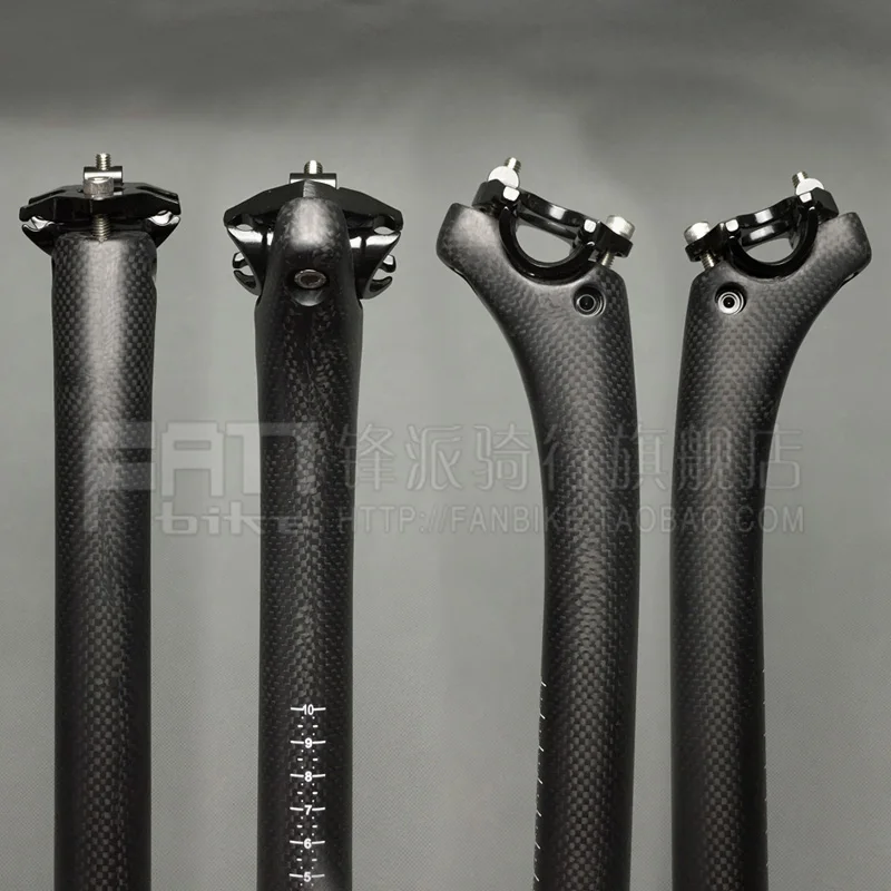 

NO LOGO Carbon Fiber Road/MTB Bicycle Seatpost Offset 25MM 3K gloss/matte Carbon Bike Seat Post Tube 27.2/30.8/31.6*350mm