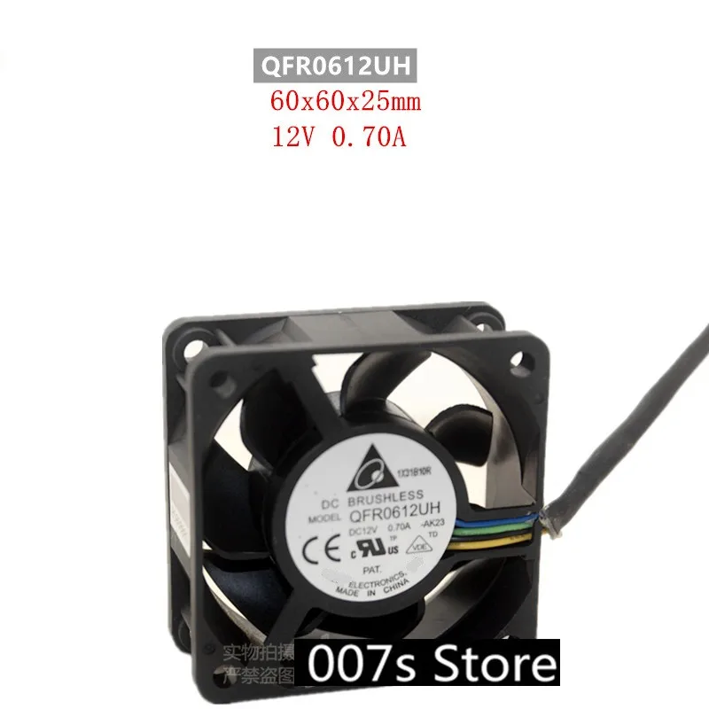 Новый вентилятор охлаждения радиатора для DELTA 6025 DC 12V0.70A QFR0612UH 60*60*25 мм 4 контактный