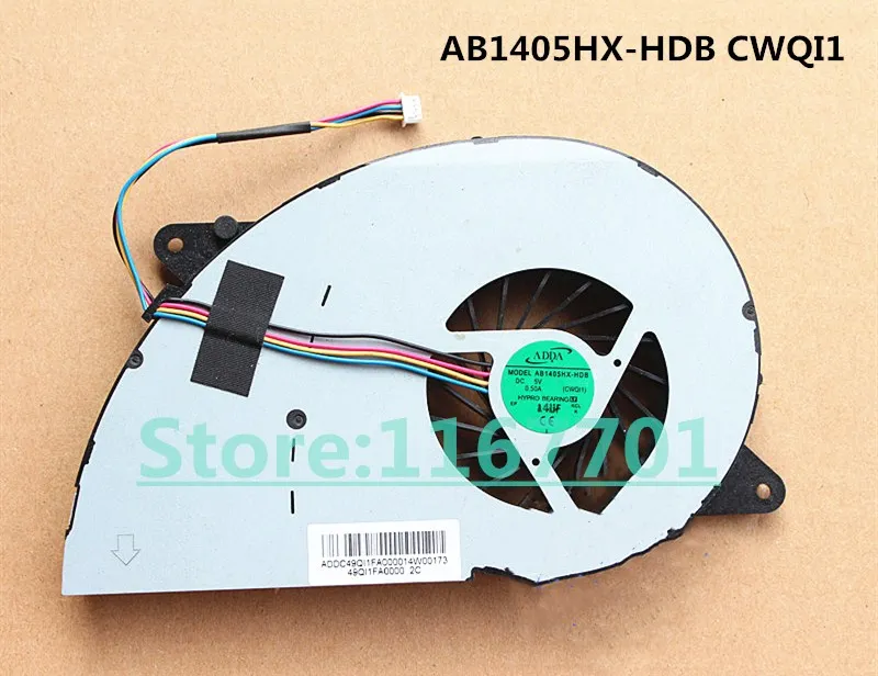 

New Original Laptop/Notebook CPU cooler cooling Fan for ADDA AB1405HX-HDB CWQI1 DC5V 0.50A 4pin 49QI1FA0000