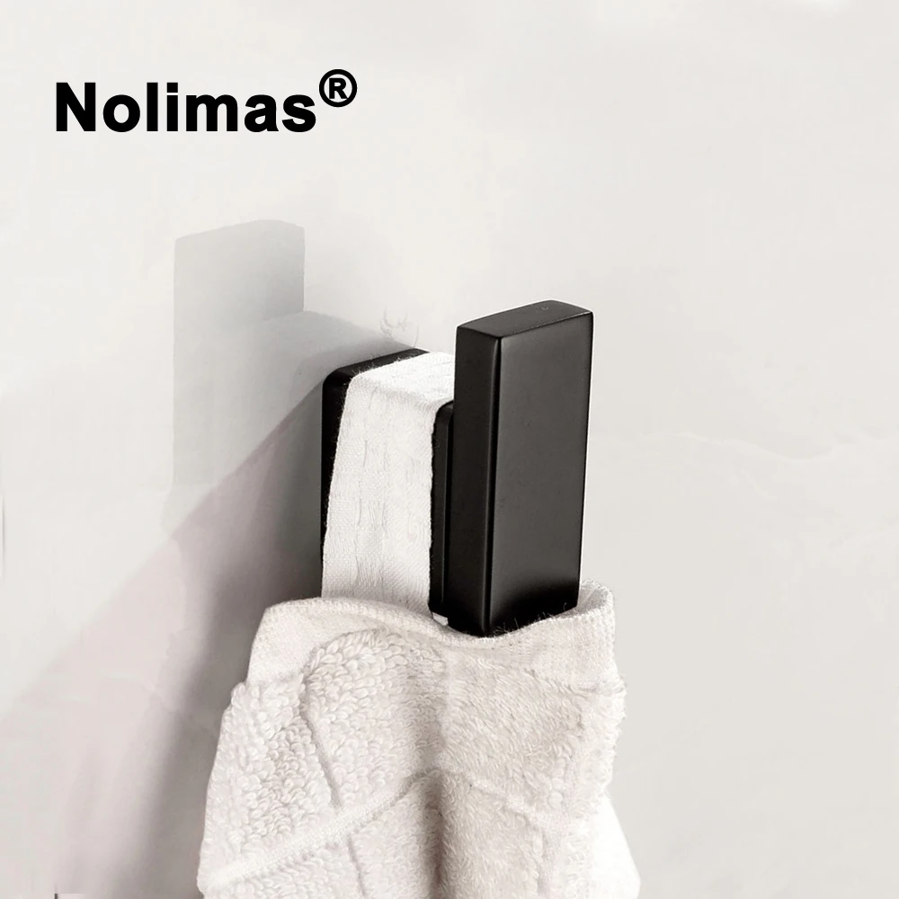 

2019 Polished SUS 304 Stainless Steel Bathroom Hardware Set Black Paper Holder Toothbrush Holder Towel Bar Bathroom Accessories