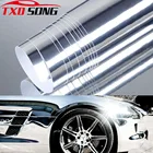 Высокое качество растягивается серебро хром зеркало виниловой пленки Серебристый Хром виниловые наклейки автомобиля Бесплатная доставка