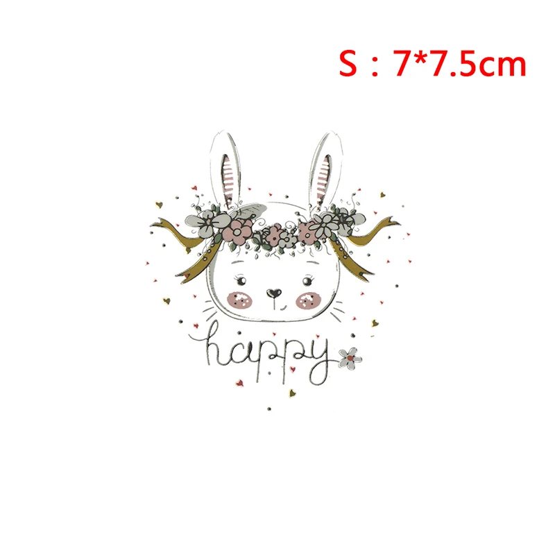 1 шт. Красивые цветочные нашивки кролик аппликации для одежды Diy аксессуары