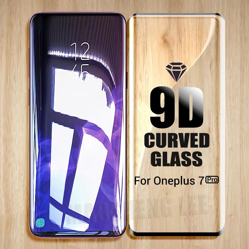 Изогнутое закаленное стекло 9D для Oneplus 7 Pro защита экрана полное покрытие oneplus pro
