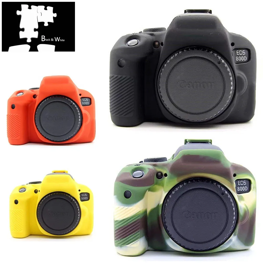 Силиконовый кожаный брони чехол Защита корпуса для Canon EOS 800D Rebel T7i корпус DSLR