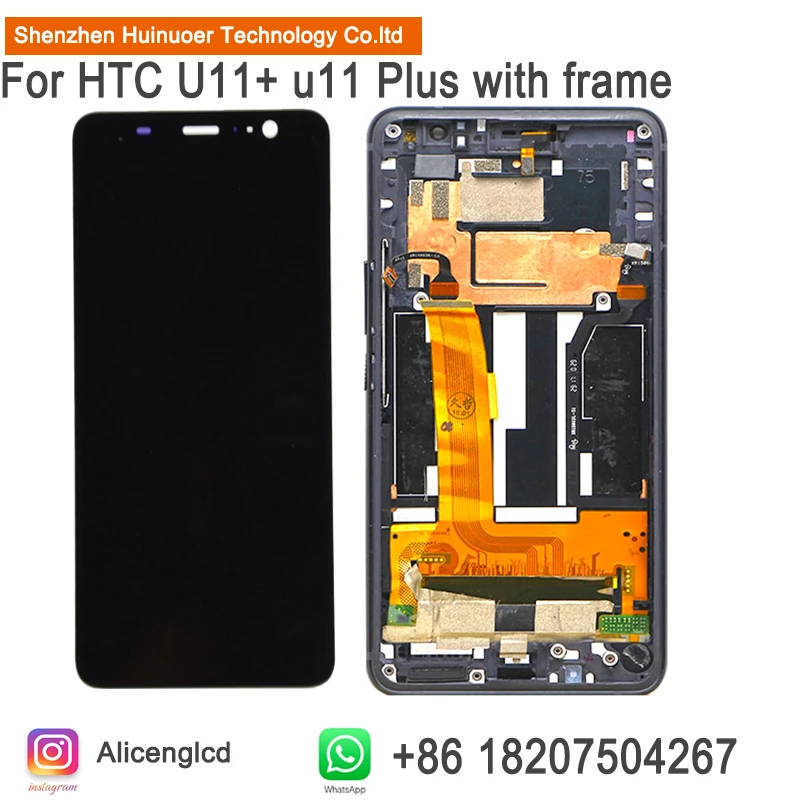 Для htc U11+ U11 Plus ЖК-дисплей с рамкой в сборе для htc U11 Plus сенсорный дигитайзер панель Ремонт