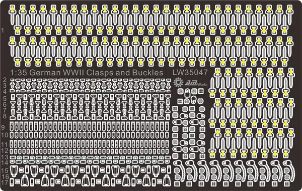 

1/35 WWII German Clasps and Buckles Military Model's Metal Accessory