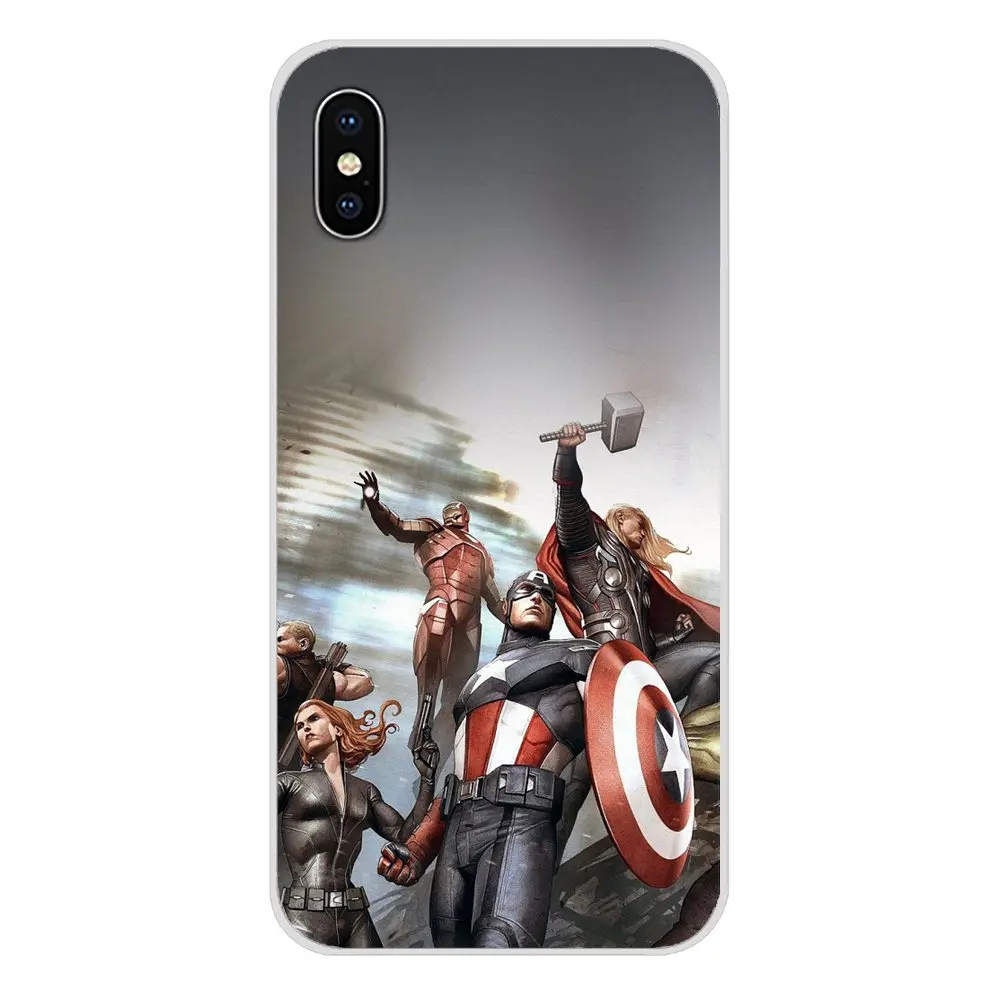 Прозрачный чехол из ТПУ для Samsung Galaxy J1 J2 J3 J4 J5 J6 J7 J8 Plus 2018 Prime 2015 2016 2017 Marvel Superheroes Avengers