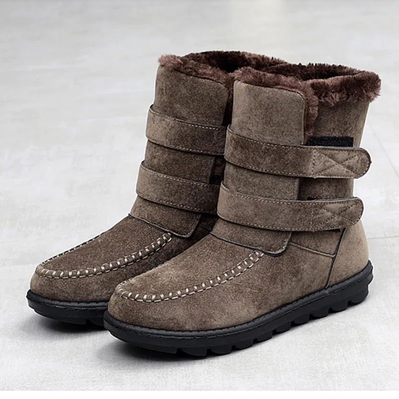 

SWONCO Black High Top Winter Warm Shoes Women Snow Boots Fur 2019 Casual Shoes Female Ankle Boots Platform Women Winter Shoe 40