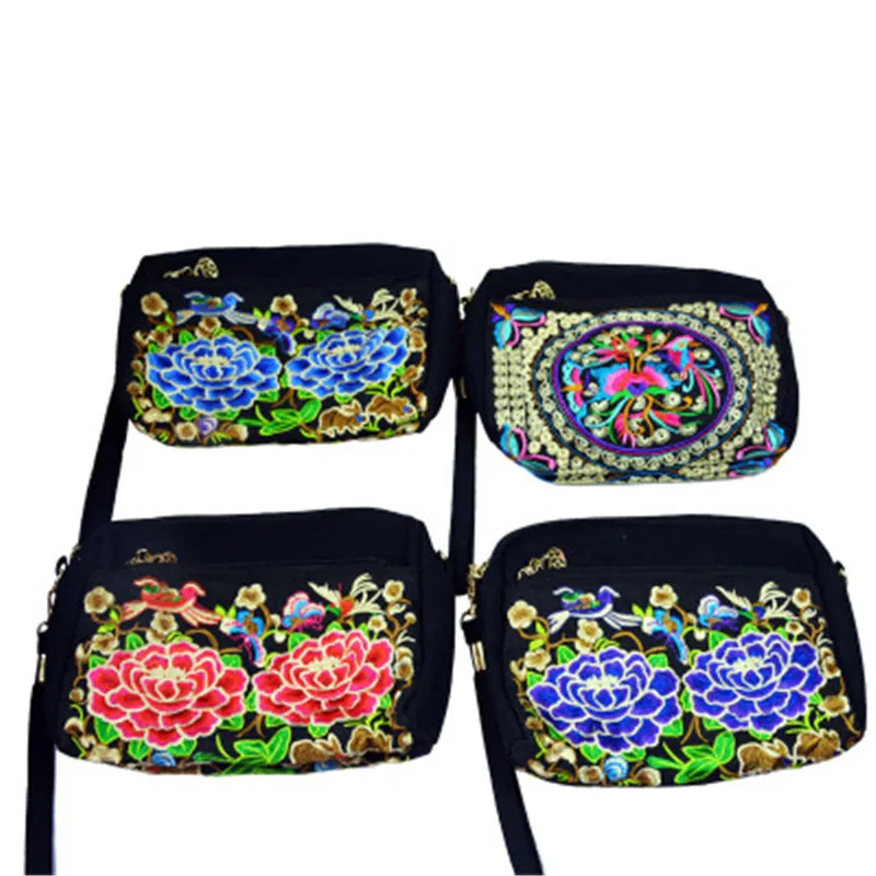 Для женщин Портативный рюкзак дамы китайской нации Диагональ посылка клатч