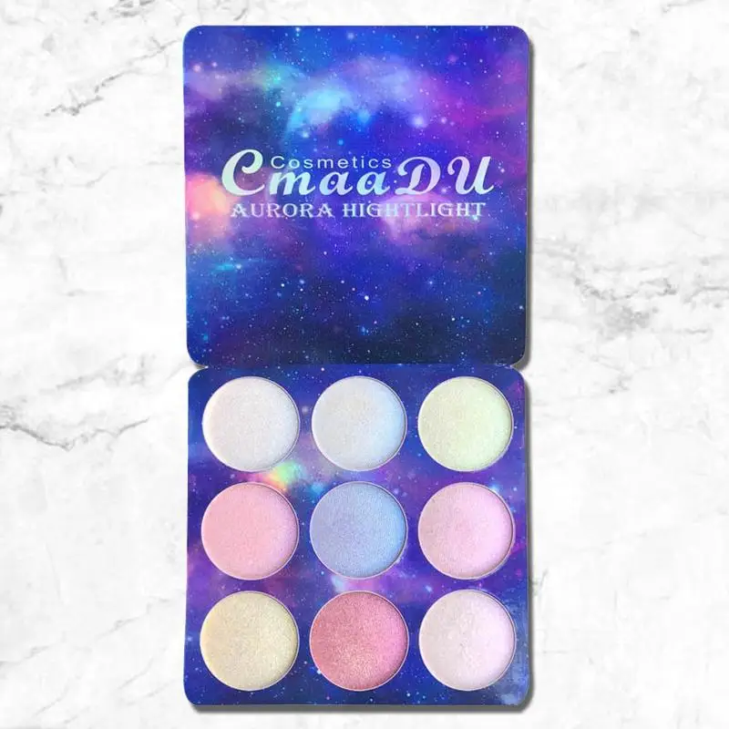 CmaaDu Shimmer Eyeshadow Palette Iluminador высокопигментированная водостойкая Палитра для лица, губ, хайлайтер, блестящая Палитра с блестками