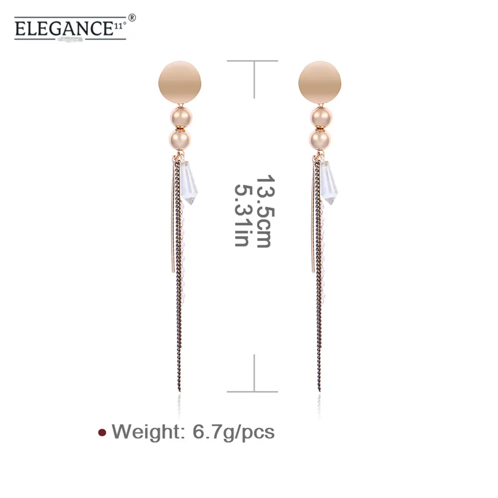 

Elegance Golden Stud Earring Long Chain Tassel Exaggerated Earrings Trendy Jewelry for Party Simulated Pearl Pendant Wholesale