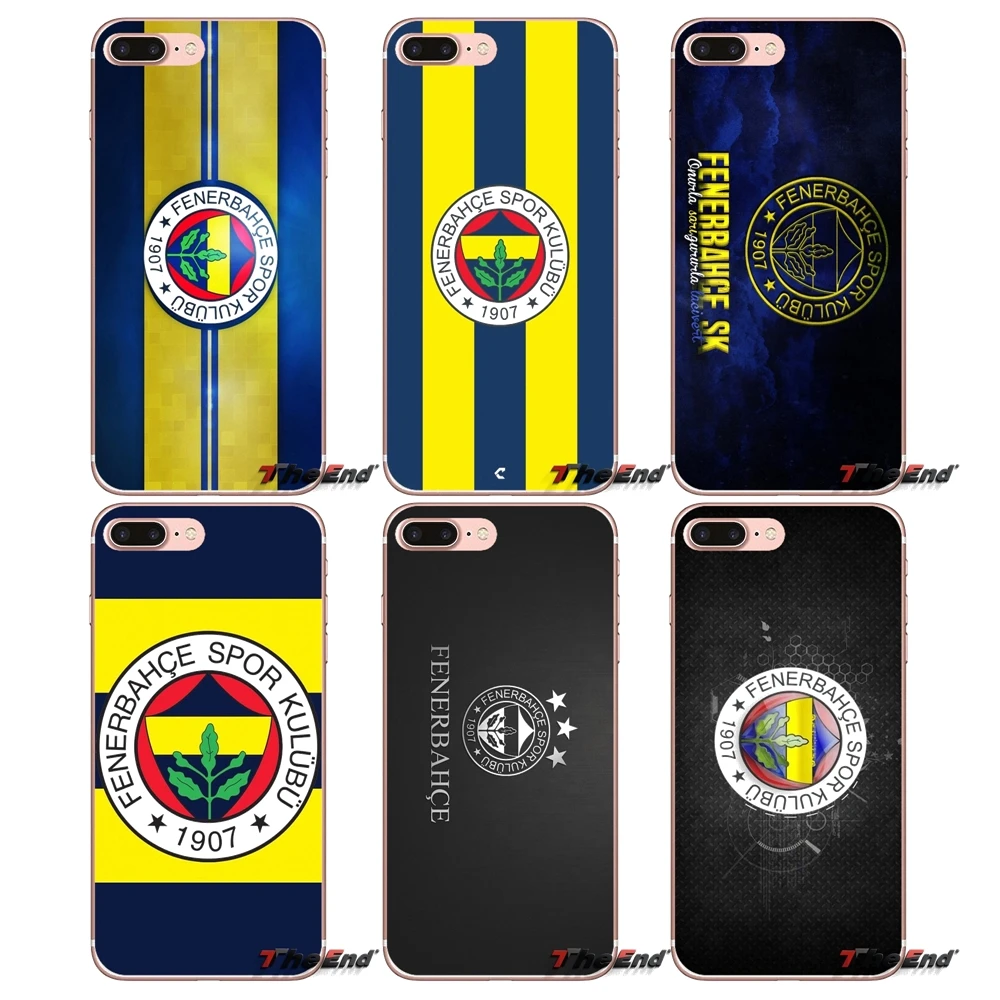 Мягкий чехол с логотипом футбольного клуба Fenerbahce для iPhone X 4 4S 5 5S 5C SE 6 6S 7 8 Plus Samsung