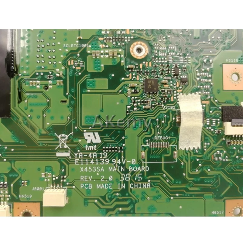 Akemy X453SA материнская плата для ноутбука For Asus X453S X453 тестовая оригинальная N3700 CPU |