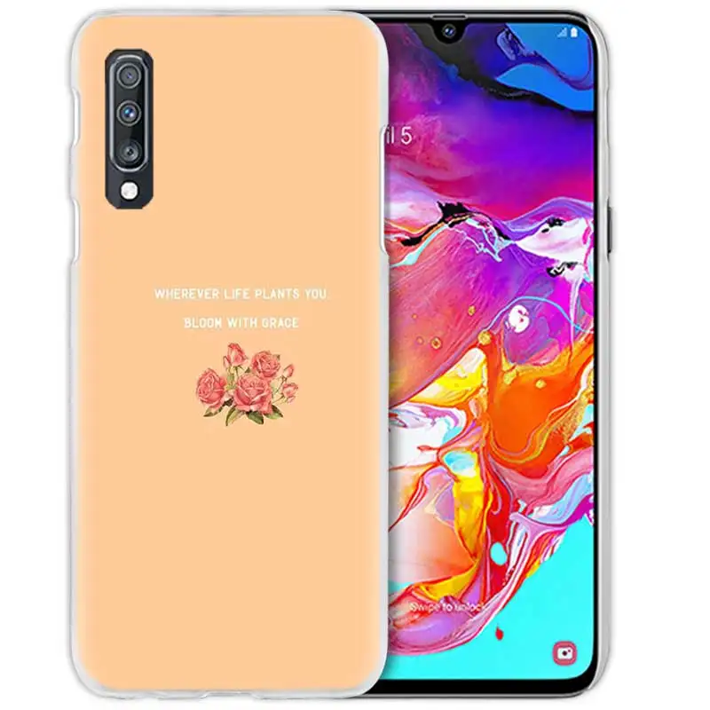 Слова и узорами чехол для samsung Galaxy A50 A70 A80 A20e A60 A40 A30 A20 A10 A8 A6 плюс A9 A7 жесткий чехол для телефона из поликарбоната с Coque