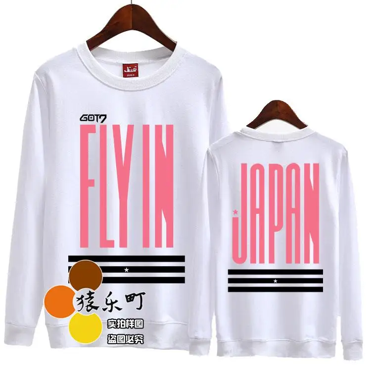 Весна Осень kpop got7 concert home run fly in japan свитер унисекс с круглым вырезом и принтом