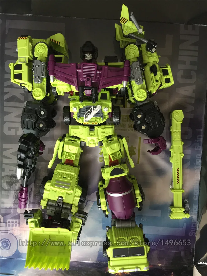 JINJIANG Devastator Трансформационные игрушки KO GT робот деформационная машина негабаритная фигурка экскаватор кран Модель Детские игрушки для взрослых