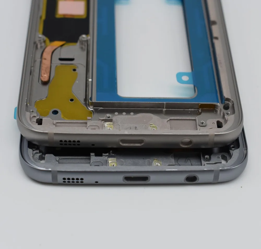 Original White Blue Gold Middle Frame Housing Bezel Chassis with Side Key For Samsung Galaxy S7 Edge G935 G935F | Мобильные телефоны