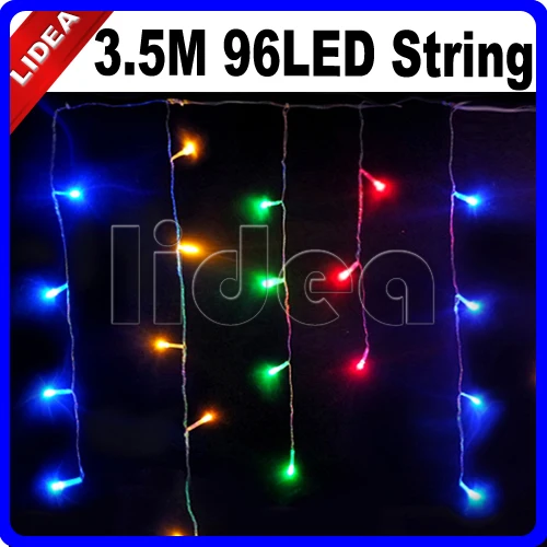 3 5 м 96 LED 9 видов цветов Свадьба Праздник Новый год гирлянда сосулька наружное