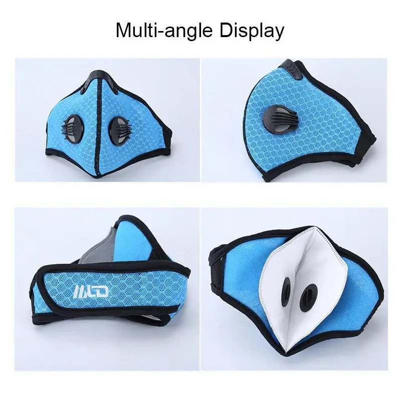 Маска для лица Пылезащитная унисекс черная маска рта PM2.5 фильтр респиратор