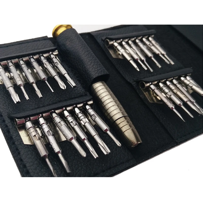 Многофункциональная отвертка 25 в 1 комбинированная кожаная упаковка инструменты