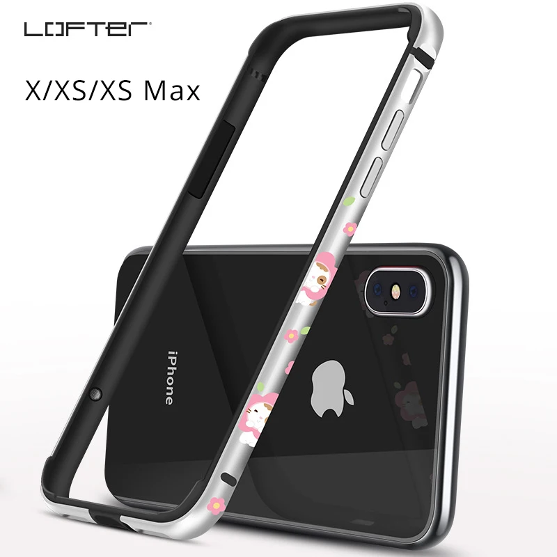 Мультяшный металлический бампер для iPhone XS MAX чехол для iPhone X XS мультяшная алюминиевая рамка Защитный чехол силиконовый анти-падение