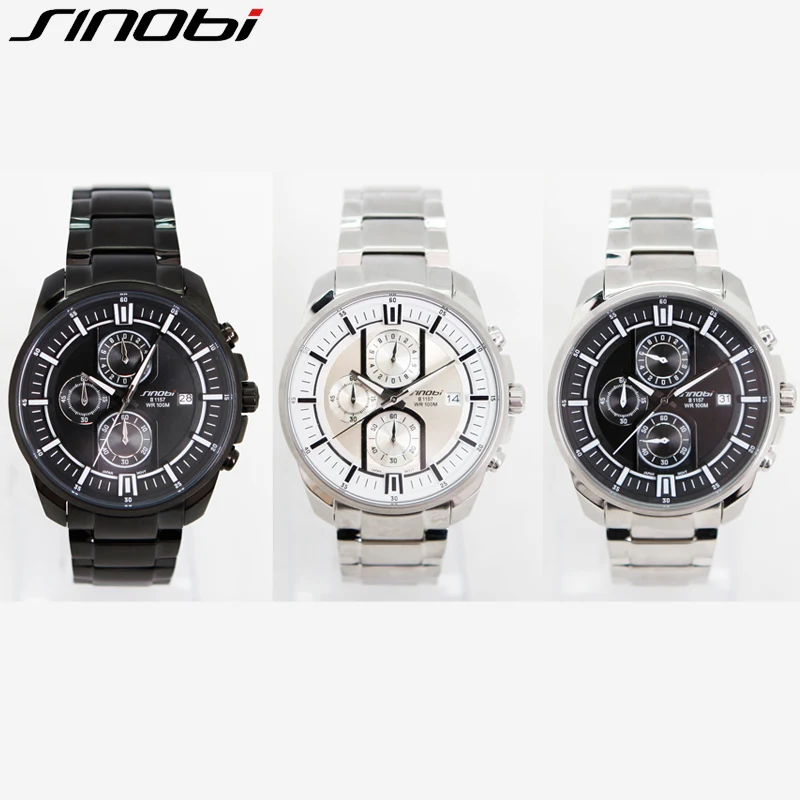 SINOBI Секунд Дисплей Многофункциональный Мужчины Смотреть Полный Календарь