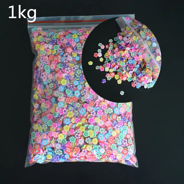 Plum blossom-1kg 1 кг 100000 ПК 3D Полимерная глина крошечный Fimo игровое тесто с изображением клубники фруктов ломтики Smile, Love Heart ногти "сделай сам", художественные украшения сделай сам принадлежности - Цвет: Plum blossom-1kg