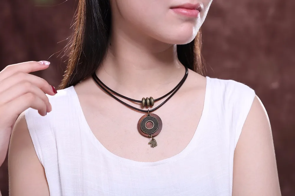 Новинка 2017 года ближайшие основа для кулонов и ожерелья деревянный круг рук