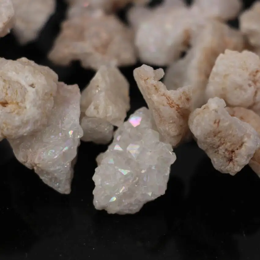 Примерно 55 шт./нитка натуральные бусины из Драпированного геода кварцевые с