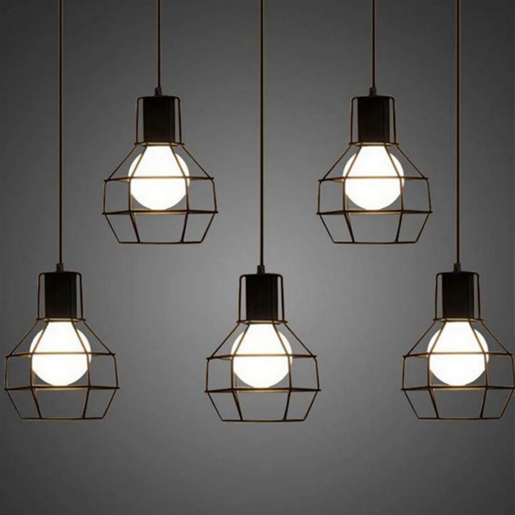 Подвесные светильники для дома вечерние железные DIY потолочные настольные