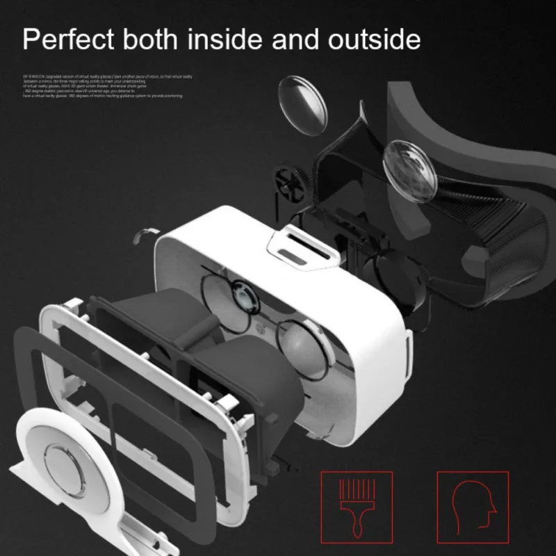 Shinecon G03R Timethinker 3D очки VR Виртуальная реальность картонный шлем для 4 7 6 ''Размер