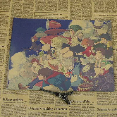 Настенный кинопостер Hayao Miyazaki комикс ретро крафт бумага обои украшение живопись