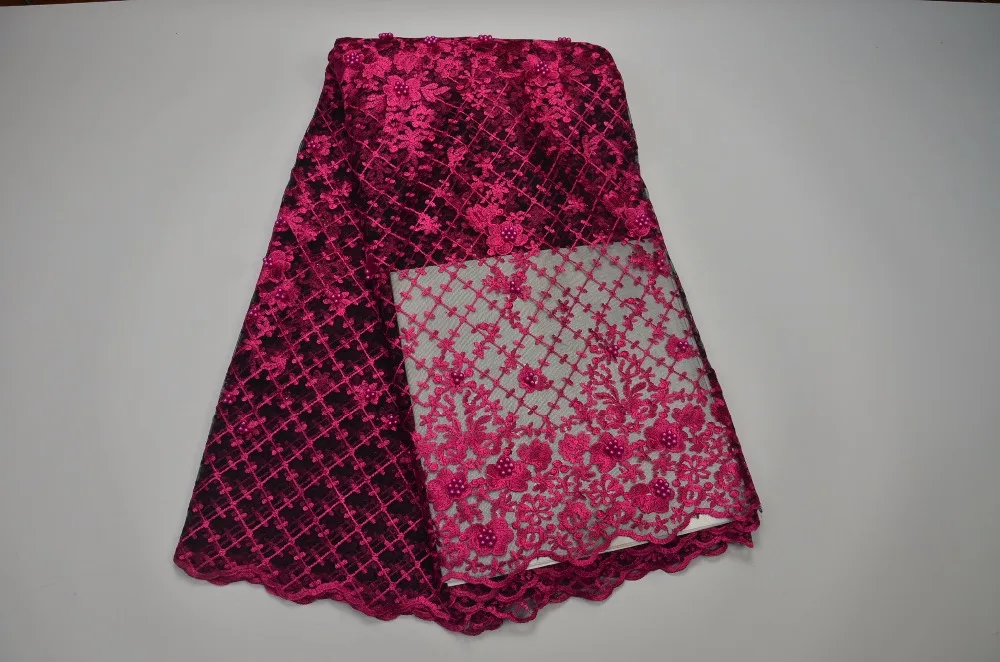 High quality nigerian lace fabric french beaded african net wholesale for party dresses 5yard/lot PN37805 | Дом и сад