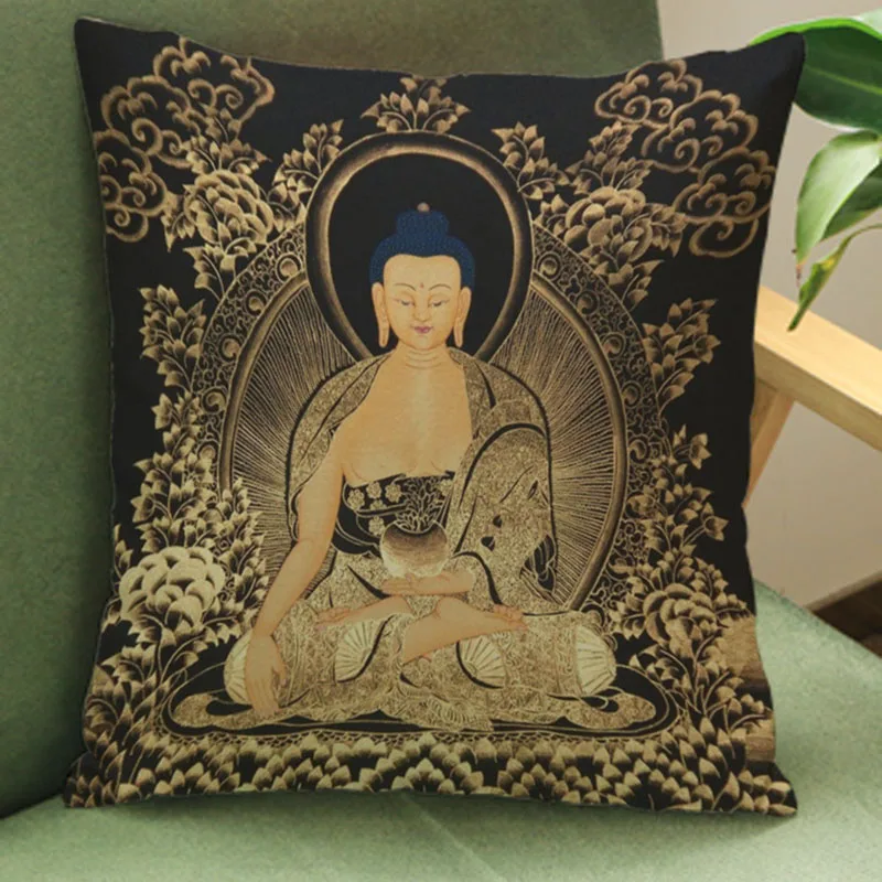 Искусственная Будда Бодхисаттва узор религиозная вера принт накидка на подушку