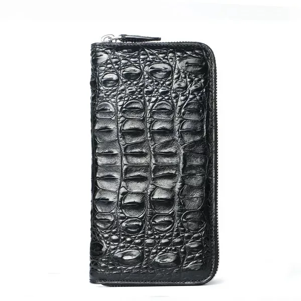 Мужской кошелек классический из натуральной кожи крокодила|designer purse|purse designerclutch
