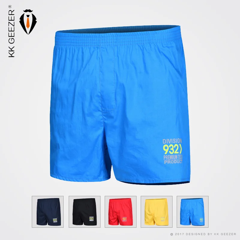 Мужские хлопковые трусы боксеры повседневные свободные для сна удобные дома