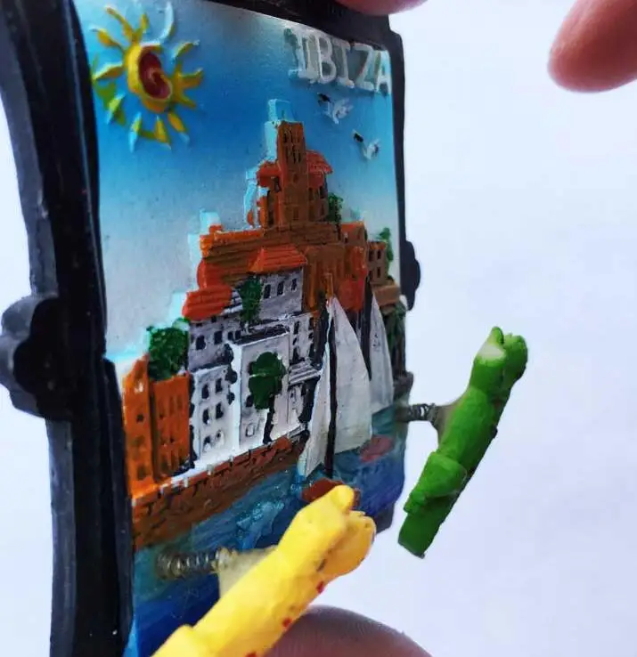 Креативный кулон с ящерицей из Ибицы Испании магнит на холодильник сувениры для