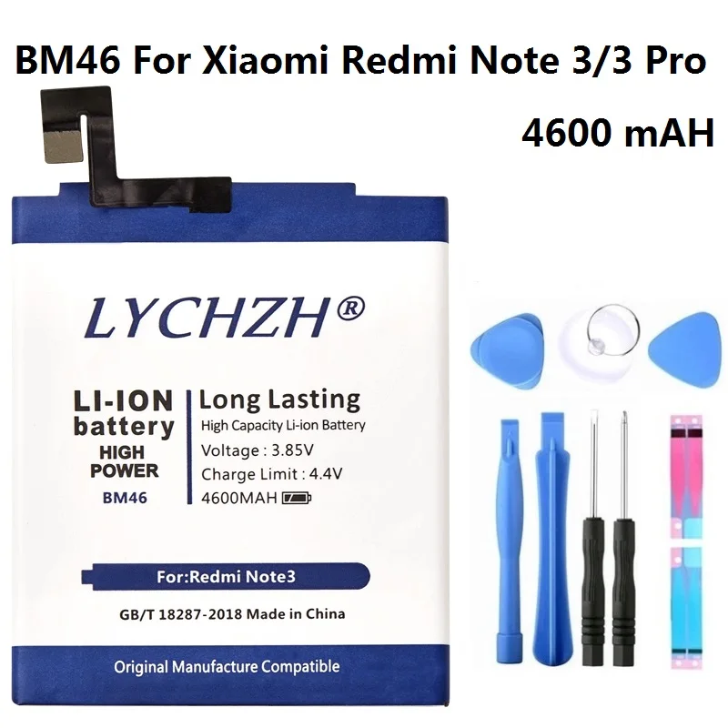 Оригинальный 4600 мАч BM46 Аккумулятор для Xiao mi Red Note 3 Note3 Pro/Prime Bateria + инструменты
