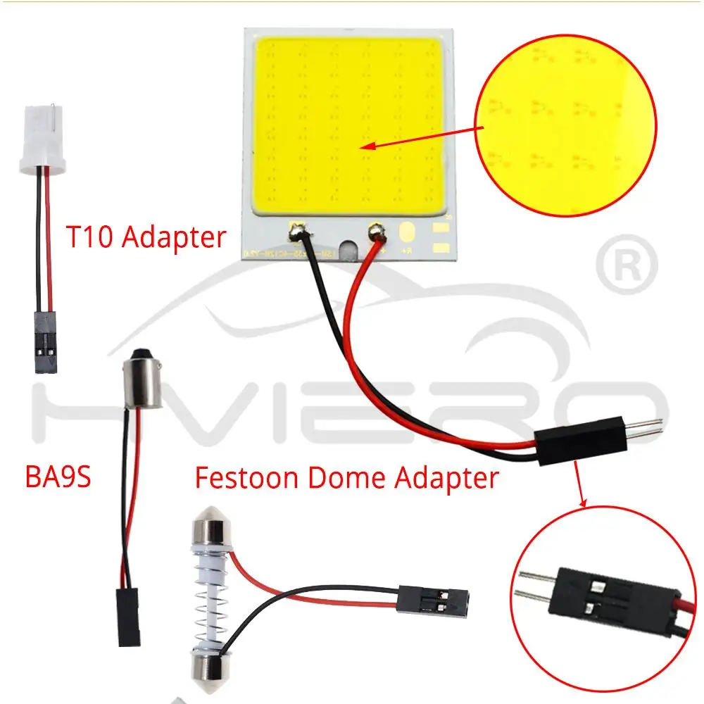 Белый, красный, синий T10 W5w Cob 24SMD 36SMD Автомобильный светодиодный панельный светильник для автомобиля, лампа для чтения в салоне автомобиля, купольная гирлянда BA9S DC 12v