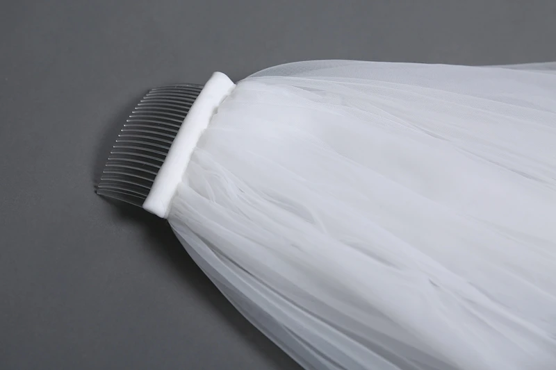 Новинка белая Соборная свадебная фата длинная кружевная вуаль с гребнем