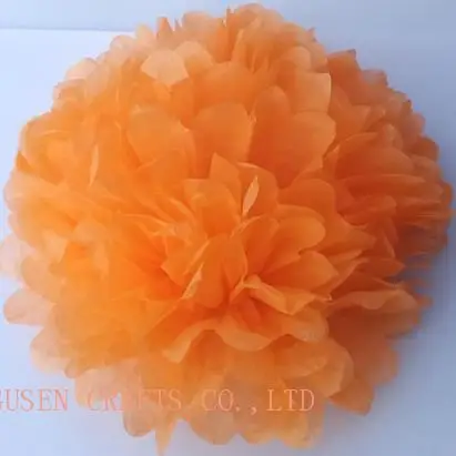 7 orange Диаметр 20 см, 5 шт./лот, бумажный искусственный помпон из бумажной салфетки, шары, цветы для дома, свадьбы, вечеринки, украшение автомобиля, помпон, товары для рукоделия - Цвет: 7 orange