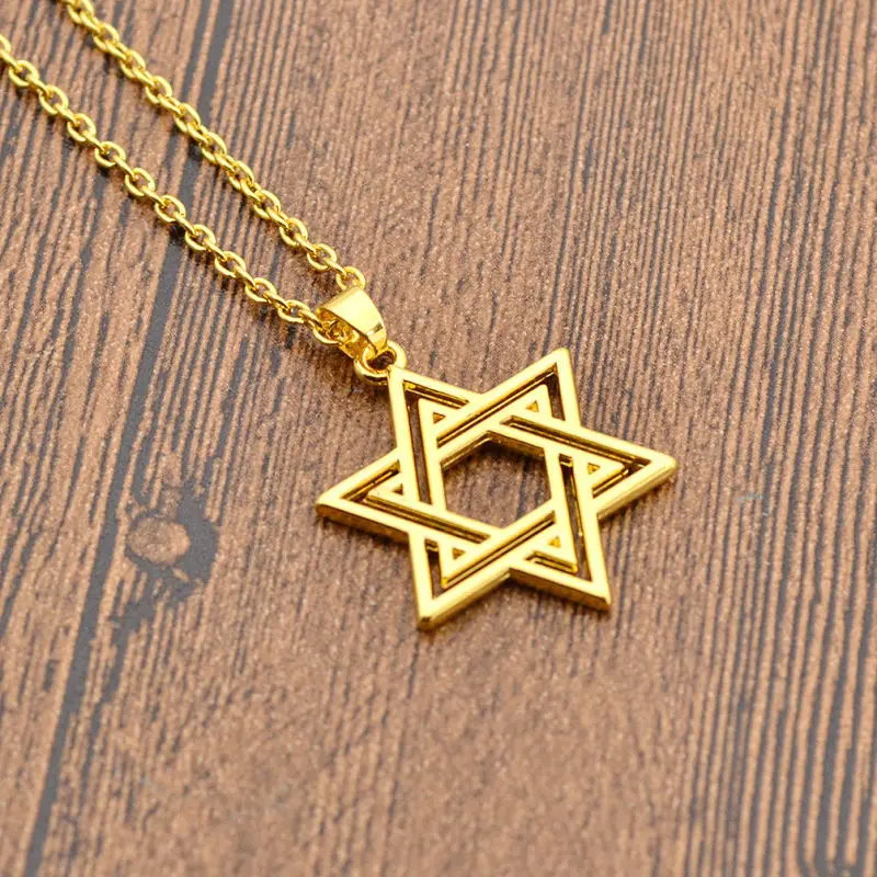Винтажное ожерелье с подвеской в виде пятиконечной звезды|star of david jewelry|star