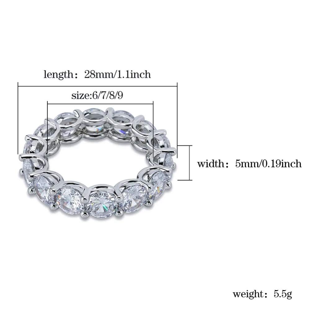 JINAO Iced Out Золото Серебро Цвет Полный Bling 1 ряд сердце кольцо Роскошные CZ свадебные Циркон полые помолвки хип хоп Ювелирные изделия Подарки