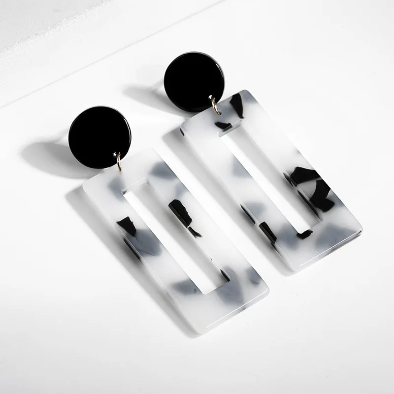 2019 акрил квадратный Leopard серьги в форме капли новый мода корейский стиль дамы