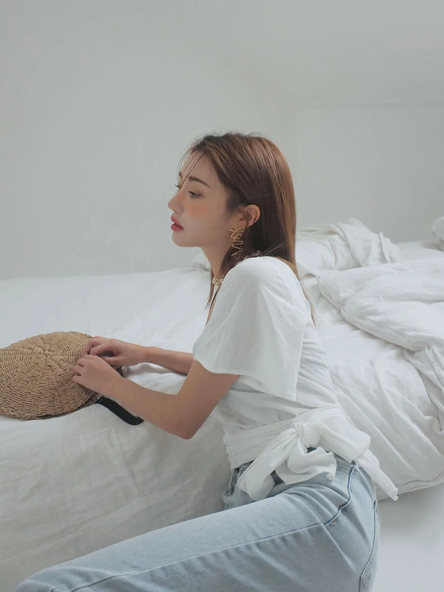 WHITNEY WANG Футболка женская 2019 летняя модная Уличная Сексуальная футболка с одним